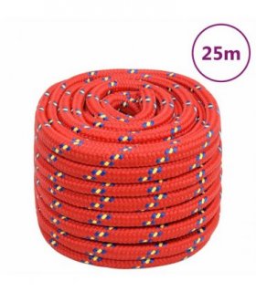 vidaXL Boat Rope Red 20 mm 25 m Polypropylene