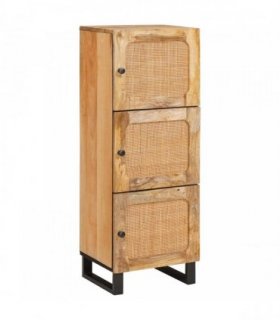 vidaXL Highboard with Storage Brown 90 x 33 x 75 cm Solid Mango Wood