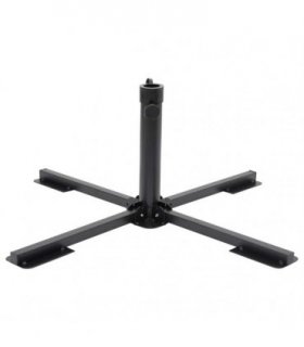vidaXL Parasol Base Foldable for Ø38/48 mm Pole Glossy Black Steel