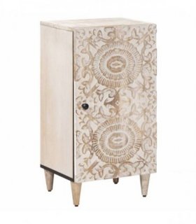 vidaXL Sideboard with Storage White 40 x 33.5 x 75 cm Solid Mango Wood