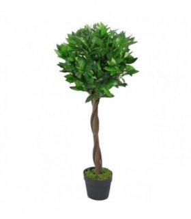 90cm Leaf Design UK Artificial Realistic Bay Laurel Topiary Ball Tree