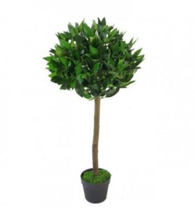 90cm Leaf Design UK Artificial Realistic Bay Laurel Topiary Ball Tree