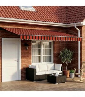 vidaXL Electric Retractable Awning 4.5 x 3 m Polyester with PU coating