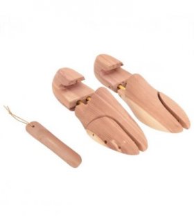 vidaXL Shoe Stretcher with Shoe Horn EU 42-43 Solid Wood Cedar