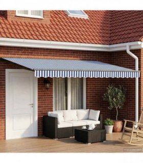 vidaXL Manual Awning Frame with LEDs 4.5 x 3.5 m