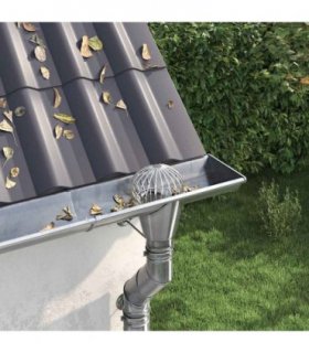 vidaXL Gutter Leaf Guard 2 pcs Silver 160 mm Stainless Steel