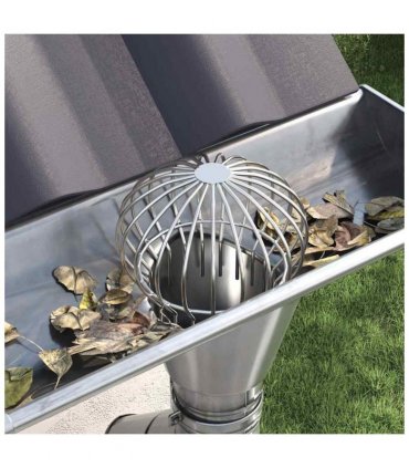 vidaXL Gutter Leaf Guard 2 pcs Silver 160 mm Stainless Steel
