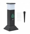 vidaXL Outdoor Socket Column with Lamp and Spike 2-Way 16x16x39.5 cm