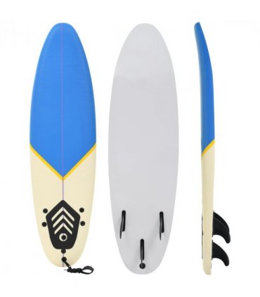 vidaXL Surfboard 170 cm Blue and Cream