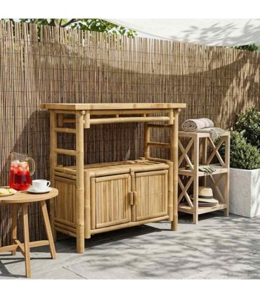 vidaXL Console Table with Shelf Natural 80 x 35 x 75 cm Bamboo