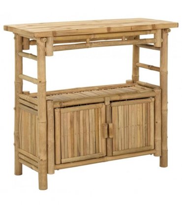 vidaXL Console Table with Shelf Natural 80 x 35 x 75 cm Bamboo