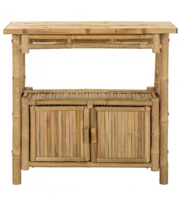 vidaXL Console Table with Shelf Natural 80 x 35 x 75 cm Bamboo