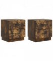 vidaXL Bedside Cabinet 2 pcs Smoked Oak 43 x 34.5 x 44.5 cm
