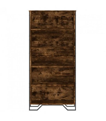 vidaXL Book Cabinet Smoked Oak 80x31x169 cm Engineered wood