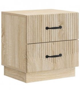 vidaXL Bedside Cabinet Sonoma Oak 43 x 34.5 x 44.5 cm Engineered Wood