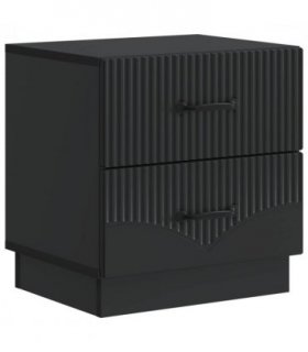 vidaXL Bedside Cabinet Black 43 x 34.5 x 44.5 cm Engineered Wood