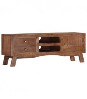vidaXL TV Cabinet 110x30x40 cm Rough Mango Wood