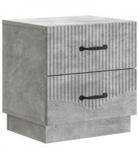 vidaXL Bedside Cabinet with Drawer Concrete Grey 43 x 34.5 x 44.5 cm