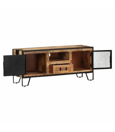 vidaXL TV Cabinet 110x31x46 cm Rough Mango Wood