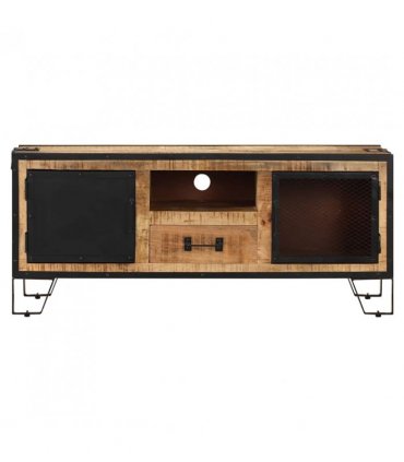 vidaXL TV Cabinet 110x31x46 cm Rough Mango Wood