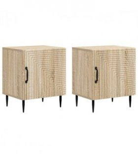 vidaXL Bedside Cabinet 2 pcs Sonoma Oak 43 x 34.5 x 50 cm