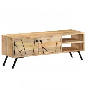 vidaXL TV Cabinet | Natural wood colour | Solid Mango Wood | 110 cm wide