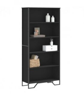 vidaXL Book Cabinet Black 80x31x169 cm Engineered wood