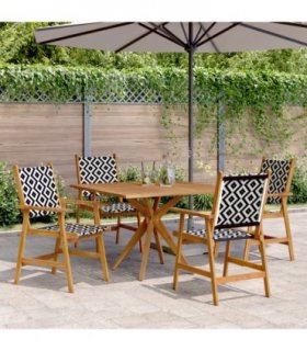 vidaXL 5 Piece Garden Dining Set Solid Wood Acacia