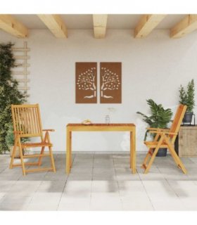 vidaXL 3 Piece Garden Dining Set Solid Wood Acacia