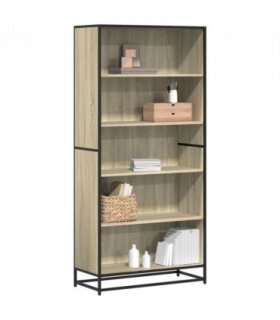 vidaXL Bookcase Sonoma Oak 80.5x35x170.5 cm Engineered Wood