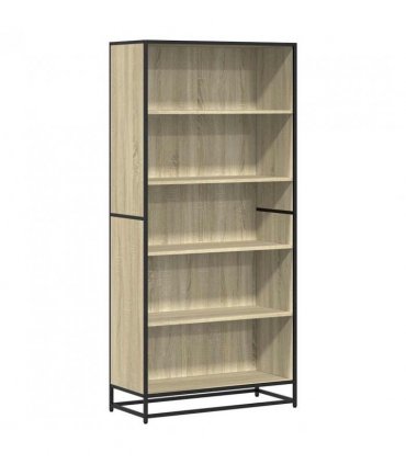 vidaXL Bookcase Sonoma Oak 80.5x35x170.5 cm Engineered Wood