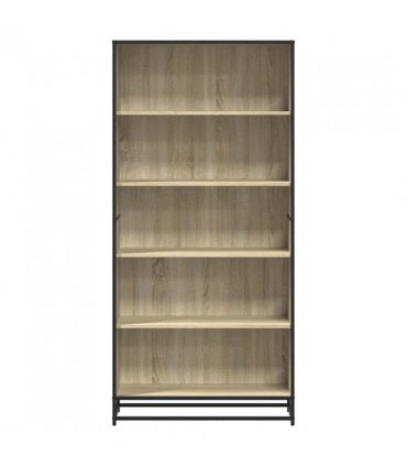 vidaXL Bookcase Sonoma Oak 80.5x35x170.5 cm Engineered Wood