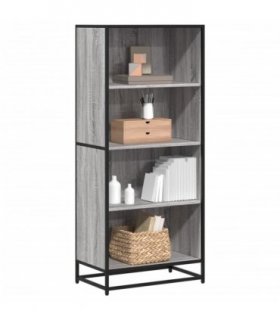 vidaXL Bookcase Grey Sonoma 60x35x139 cm Engineered Wood