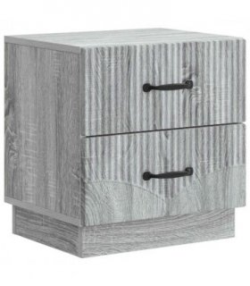 vidaXL Bedside Cabinet Grey Sonoma 43 x 34.5 x 44.5 cm Engineered Wood