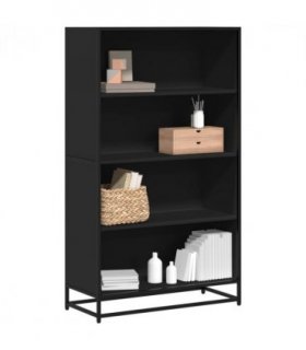 vidaXL Bookcase Black 80.5x35x139 cm Engineered Wood