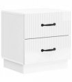 vidaXL Bedside Cabinet High Gloss White 43 x 34.5 x 44.5 cm