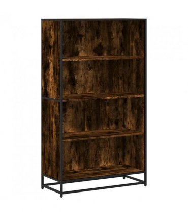 vidaXL Bookcase Smoked Oak 80.5x35x139 cm Engineered Wood
