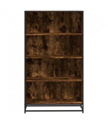 vidaXL Bookcase Smoked Oak 80.5x35x139 cm Engineered Wood