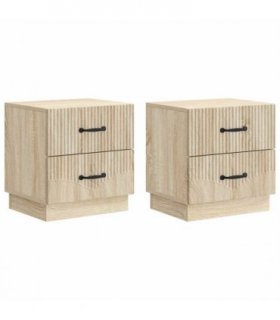 vidaXL Bedside Cabinet 2 pcs Sonoma Oak 43 x 34.5 x 44.5 cm