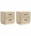 vidaXL Bedside Cabinet 2 pcs Sonoma Oak 43 x 34.5 x 44.5 cm