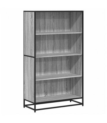 vidaXL Bookcase Grey Sonoma 80.5x35x139 cm Engineered Wood
