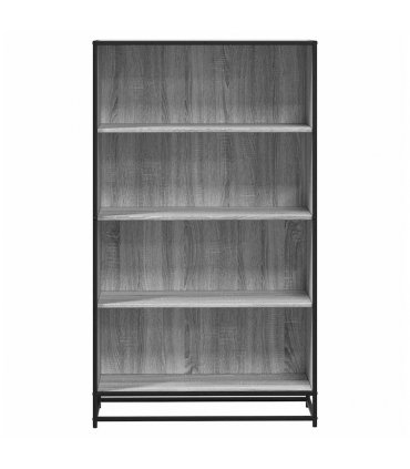 vidaXL Bookcase Grey Sonoma 80.5x35x139 cm Engineered Wood