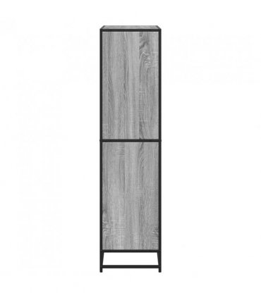 vidaXL Bookcase Grey Sonoma 80.5x35x139 cm Engineered Wood