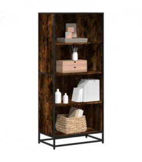 vidaXL Bookcase Smoked Oak 60x35x139 cm Engineered Wood