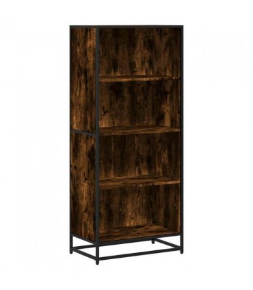 vidaXL Bookcase Smoked Oak 60x35x139 cm Engineered Wood