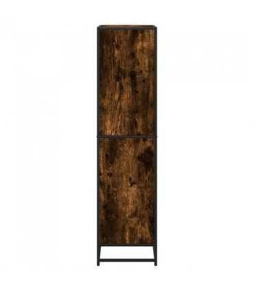 vidaXL Bookcase Smoked Oak 60x35x139 cm Engineered Wood