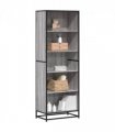 vidaXL Bookcase Grey Sonoma 60x35x170.5 cm Engineered Wood