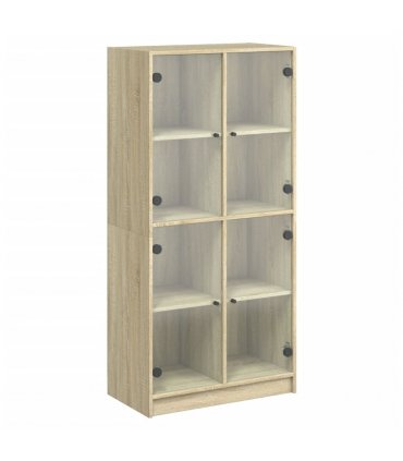 vidaXL Highboard with Doors Sonoma Oak 68x37x142 cm Engineered Wood