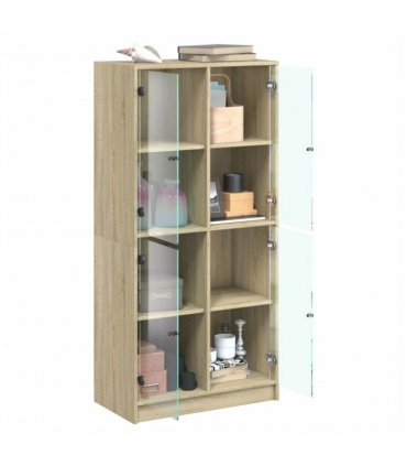 vidaXL Highboard with Doors Sonoma Oak 68x37x142 cm Engineered Wood