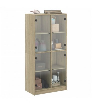 vidaXL Highboard with Doors Sonoma Oak 68x37x142 cm Engineered Wood